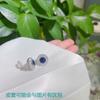 Pendientes de margarita de cobre incrustado con circonita Qingxing moda coreana joyería de simulación pendientes versátiles chapados en platino clip para la oreja