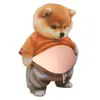 Filhote de Shiba Inu Barriga Humana Esfregando Diversão Adesivo Anti-Colisão Fofo Criativo Descompressão Carro Decoração de Casa Maçaneta Amortecedor de Choque