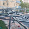 Projeto de Paisagismo de Galeria de Estrutura de Aço Processamento Personalizado Grão de Madeira Tubo Quadrado Galvanizado Projeto de Instalação Personalizada de Galeria de Estrutura de Aço