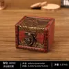 Caja Cuadrada Pequeña Antigua al por Mayor Personalizada Caja de Dulces de Madera Retro Europea Caja de Almacenamiento Pura Hecha a Mano Atrezzo de Sesión de Fotos Envejecido