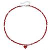 Joyería transfronteriza europea y americana de moda de alta gama con colgante de amor de nicho, cadena de clavícula con cuentas de vidrio, collar de cuentas hecho a mano.