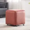 Banqueta de Almacenamiento Moderna Nórdica, Banqueta para Cambiarse los Zapatos, Taburete Pequeño Multifuncional, Taburete Plegable Cubo, Taburete Combinado Cinco en Uno