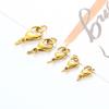 Fivela de lagosta elétrica a vácuo 18K ouro com duas pontas com anel fivela de aço inoxidável anel de soldagem faça você mesmo colar pulseira acessórios de joias material