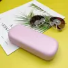 Nuevo estuche para gafas de color sólido, forma redonda-cuadrada, caja de almacenamiento para miopía, estuche para gafas unisex, estuche óptico resistente a la presión, transfronterizo