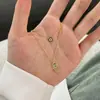 Nuevo Collar de Palma de Plata de Ley S925 para Mujer, Collar Ojo del Diablo, Cadena Doble para Clavícula, Envío Directo de Fábrica