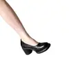 Sapatos de Couro Retro com Aumento de Altura para Mulheres, Versáteis, Leves, Antiderrapantes, Sapatos Mary Jane, Novos Sapatos de Salto Único com Bico Redondo para Primavera e Outono 2026
