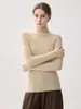 Nuevo Suéter de Punto de Cachemira 100% de Alta Gama para Mujer, Cuello Alto, Ajuste Delgado, Prenda Base para el Trabajo, Otoño/Invierno 2026