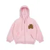 En Stock Be25 Conjunto Cálido Nuevo de Otoño e Invierno para Niños, Chaqueta de Felpa con Bordado de Oso de Dibujos Animados Conjunto de Dos Piezas para Niños Pequeños y Niños Pequeños