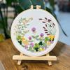 Flores y plantas sencillas, nuevo bordado, bricolaje, flor colgante, pintura Lu, bordado hecho a mano, bolsa de material de tela, kit creativo, pintura inglesa