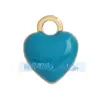 M69 Acessórios para joias DIY coração de amor zircônia colorida esmalte gota de óleo latão pequeno pingente