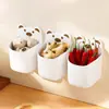 Caixa de armazenamento fofa de urso de desenho animado montada na parede para cozinha, armazenamento na parede sem furar para cebolas, gengibre, alho e cesta de pendurar lateral para geladeira