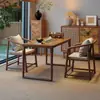 Mesa de té estilo mediados de siglo, mesa de té de madera maciza estilo chino nuevo, mesa de té pequeña para balcones, mesa de té modelo nuevo 2026, mesa de té baja, mesa de té de 60 cm de alto