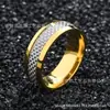 Shengxi acero inoxidable 8mm joyería de personalidad anillo de arco de fibra de carbono anillo simple de moda para hombre
