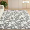 Alfombra de Lana de Seda de Pelo Largo con Estampado de Vaca para Uso Doméstico en Sala de Estar, Dormitorio, Mesita de Noche, Alfombra Grande de Felpa para Otoño e Invierno