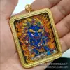 Pinturas de Gemas Hechas a Mano de Alta Gama, Thangka Zakiram, Gran Sol Tathagata, Dios Amarillo de la Riqueza, Colgantes Thangka de un Solo Lado Están Disponibles en una Variedad de Opciones