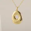 Venta Caliente Transfronteriza 18K Liso Lindo Versión Q Gordito Burbuja Colgante Alfabeto 26 Letras Estilo Minimalista de Nicho