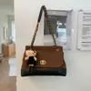 Bolsa pequena de corrente com padrão losango estilo Chanel para mulheres, nova bolsa de ombro de couro fosco retrô 2026, grande capacidade, pode ser usada sob o braço