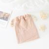 Pantalones de Algodón Puro Estampado Crepé con Bolsillo de Solapa y Cordón de Doble Capa Toalla para Babas de Bebé Toalla de Confort Bolsa de Almacenamiento Bolsa Colgante Ins Se Puede Colgar