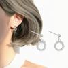 Pendientes de botón de plata esterlina 925 con círculo de exquisita pedrería, sencillos y a la moda, mini pendientes elegantes, regalo japonés y coreano para mujer