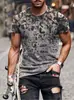 Camiseta Informal Deportiva con Cuello Redondo y Mangas Cortas, Estampado Digital 3D de Impresión Abstracta Tie-Dye, Superventas de Amazon