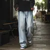 Jeans Lavados con Degradado Directo de Fábrica para Hombre Otoño e Invierno 2024 Estilo Americano High Street Holgados Pierna Recta Pierna Ancha Pantalones Casuales