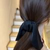 Corea del Sur Simple Satén Lazo Cinta Coletero Horquilla para el Cabello Adulto Elegante Combinable Parte Trasera Horquilla para el Cabello Tocado Pinza de Agarre