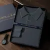 Suéter Masculino de Caxemira com Gola Polo Outono/Inverno 2025 Suéter Pulôver Casual de Negócios Suéter de Malha Base Masculino