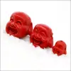 Cabeza de Buda sonriente grande, mediana y pequeña Buda Maitreya colgante pequeño perforado de cinabrio accesorio de joyería de cuentas sueltas venta al por mayor