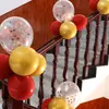 Decoração de Casamento Corrimãos de Escada, Adereços de Decoração de Quarto de Casamento, Véus de Casamento, Decoração de Quarto de Casamento, Conjunto de Bandeiras Onduladas para Escada
