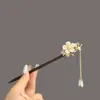 Nuevo Pasador de Madera Estilo Chino Accesorios Hanfu Pasador para Recogido Peinado de Disfraz Antiguo para Mujeres 2026 Nuevo Accesorio para el Cabello Flor de Magnolia