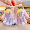 Guantes de Rebaja para Niñas, Nuevo Estilo Otoño e Invierno, Guantes Cálidos y a Prueba de Frío Kuromi de Cinco Dedos para Niños Pequeños y Niños