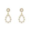 Pendientes de plata S925 con diseño de la Puerta Este de Corea del Sur y perla de diamante, con temperamento femenino, estilo Joker 726X