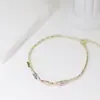 Pulsera de circón de color extremadamente pequeña y exquisita 2025 estilo popular de Internet hebilla de langosta de personalidad puerta este pulsera J730