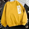 Sudadera para Hombre Primavera y Otoño con Capucha de Moda Ins Holgada Moda Estilo Hong Kong Cuello Redondo Felpa Otoño Pulóver de Pareja Top Chaqueta