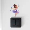 Linda Niña Bailarina Sala de Estar Dormitorio Entrada Interruptor Pegatina Decoración del Hogar Pegatina de Pared Venta al por Mayor Autoadhesivo