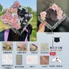 Gorra de Licenciatura Decorada con Flores Kit de Materiales Hecho a Mano DIY Decoración de Tocados de Graduación de Maestría Producto Terminado Infantil Estilo Chino