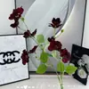 Flores Artificiais Vermelhas, Flores Artificiais Bordô, Flores Artificiais Phalaenopsis no Atacado, Flores de Casamento, Flores de Chão para Casamento