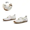 Zapatos Mary Jane de cuero con velcro para mujer, nuevo estilo verano 2026, corte bajo, lujo ligero, sensación de alta gama, zapatillas de ballet versátiles para mujer