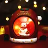 Venta caliente de nuevos productos transfronterizos: Portalápices de casa de Navidad con luz, caja de almacenamiento, regalo para estudiante, portalápices de resina, adorno de almacenamiento de escritorio
