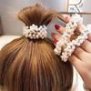 Nueva pulsera sencilla para mujer, tocado estilo coreano, diadema de perlas, bonitos accesorios para el cabello, banda de goma, lazo, bola, accesorios para el cabello