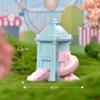 Novo playground micro paisagismo jardinagem DIY acessórios para decoração de bolo roda gigante escorregador cavalo de troia enfeites de resina