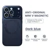 Capa de couro adequada para iPhone 17, acabamento fosco, magnética, capa de proteção completa dois em um para Apple 13 Pro, anti-queda