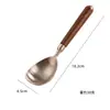[Soporta dropshipping] Cuchara para sandía, alto valor estético, acero inoxidable exquisito, imitación de madera de nogal, cuchara para helado y frutas