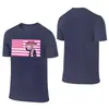 Algodão Transfronteiriço t Rosa Americano Charlie Kirk Camiseta Masculina Feminina Casual Gola Redonda Manga Curta