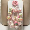 Bubble Mart Pingente de Corrente de Celular Fofo Longo Contas Pintadas à Mão Pingente de Corrente Dupla Decoração Charme de Bolsa DIY