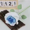 Flor de Lana Tejida a Mano Producto Terminado Rosa Tailandesa Regalo del Día de San Valentín Chino Flor de Lana Tejida Flor de Lana Simulada