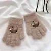Guantes de Dachshund para Niños de 2 a 6 Años Lindos Dibujos Animados de Invierno Resistentes al Frío Calientes Engrosados Unisex de Cinco Dedos Venta al por Mayor
