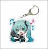 Llaveros de Hatsune Future Accesorios Acrílico Marca Canción de Patrulla Colgante de Espejo y Campana Adornos de Animación
