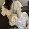 Bolsa de Hada Bordada Artística Estilo Mori Estilo Chino Antiguo Cheongsam Bandolera Bolso de Mano de Lona para Mujer