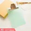 Clip de plástico PP transparente para tablero de escritura, férula para escribir notas, archivador, clip para menú, clip para facturas, tamaño A4 y A5.